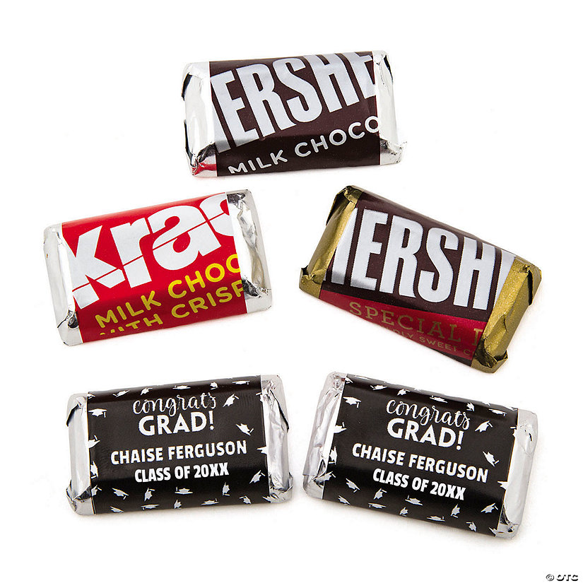 Personalized Graduation Mini Candy Bar Sticker Labels - 30 Pc. Image Thumbnail