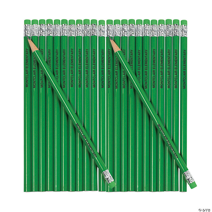 Personalized Green Pencils 24 Pc. Oriental Trading