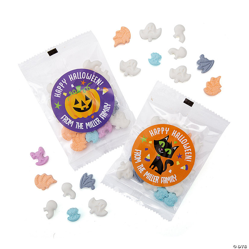 Personalized Halloween Character Interlocking Candy Fun Packs for 24 Image