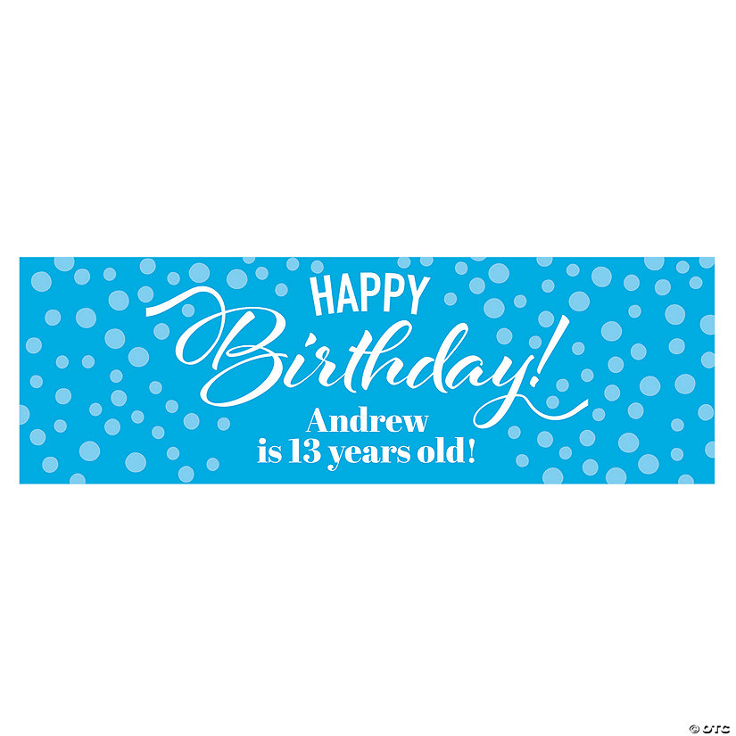 Personalized Happy Birthday Banner - Large Image Thumbnail