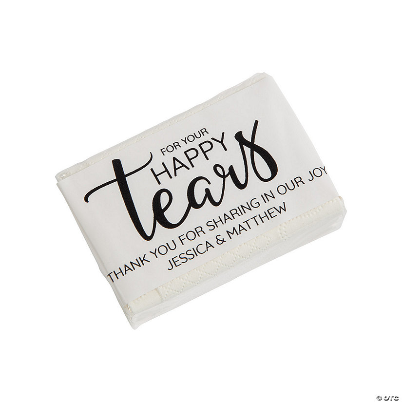 Personalized Happy Tears Tissue Packs - 10 Pc. Image Thumbnail