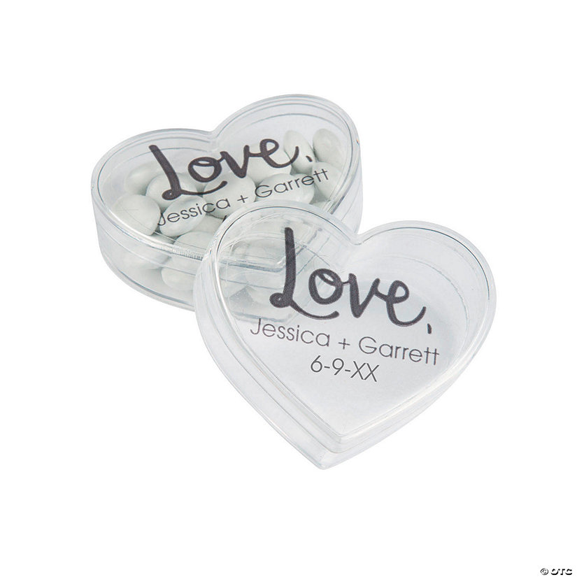 Personalized Heart-Shaped Containers - 24 Pc. Image Thumbnail