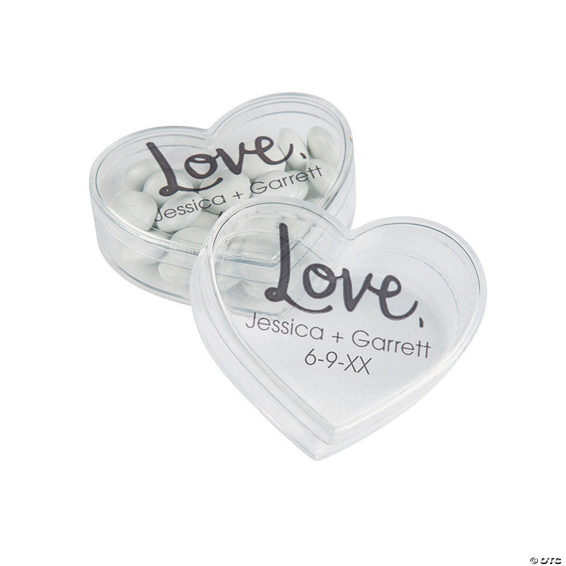 Personalized HeartShaped Containers 24 Pc. Oriental Trading