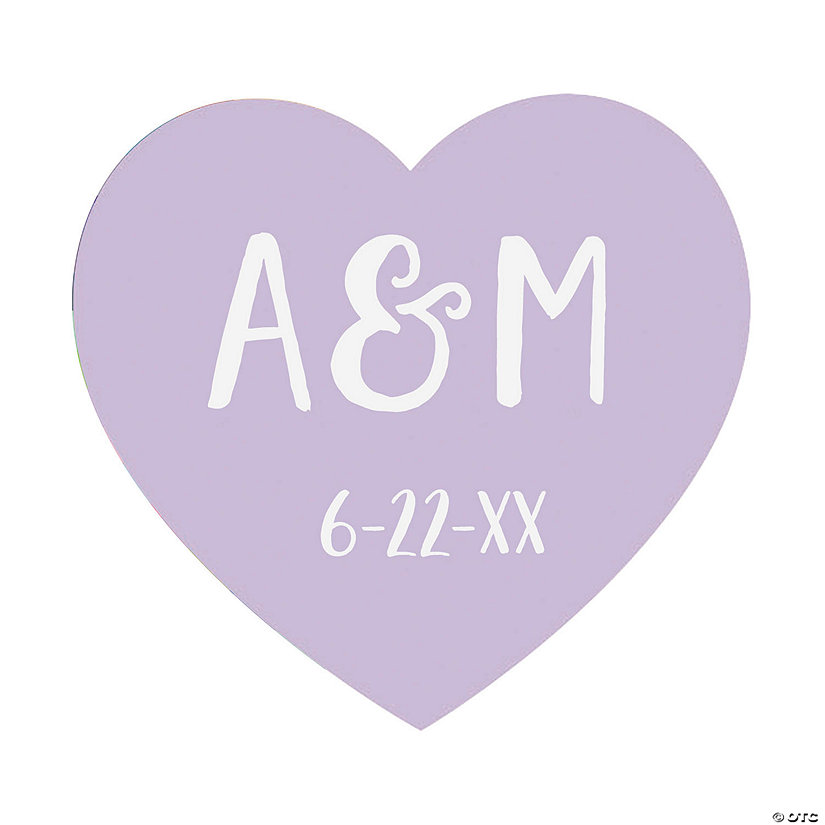 Personalized Heart-Shaped Initial Stickers - 144 Pc. Image Thumbnail