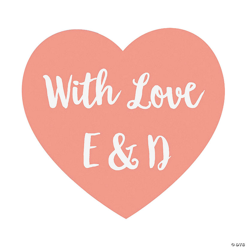 Personalized HeartShaped Stickers Oriental Trading