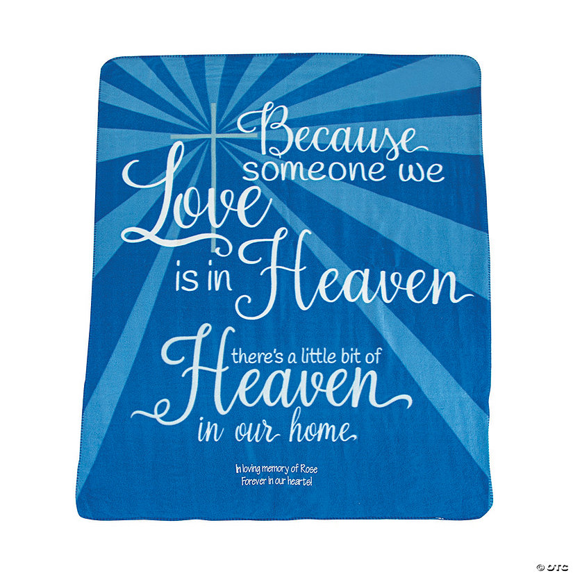 Personalized Heaven In Our Home Fleece Throw Image Thumbnail
