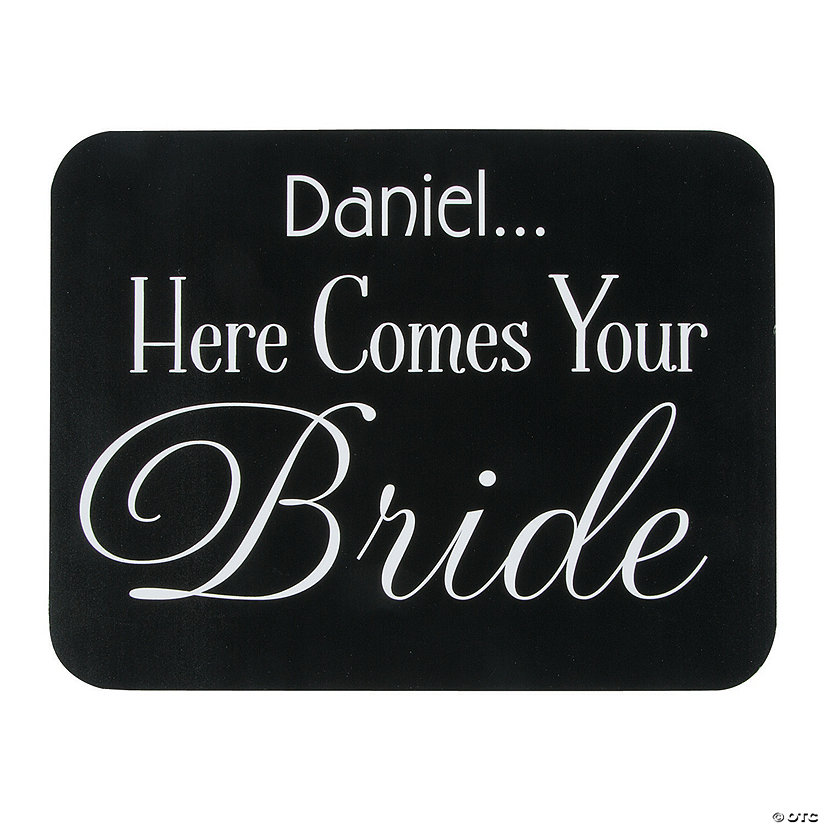 Personalized Here Comes Your Bride Sign Image Thumbnail