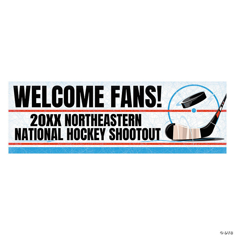 Personalized Hockey Banner - Large Image Thumbnail