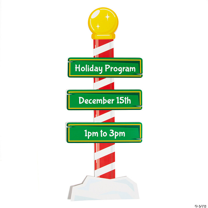 Personalized Holiday Directional Sign Image Thumbnail