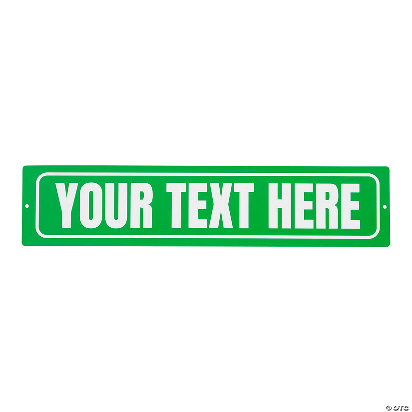Personalized Horizontal Metal Street Sign Image