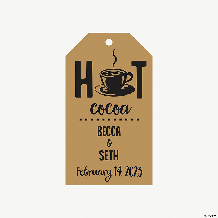 Personalized Hot Cocoa Favor Tags - 24 Pc. Image Thumbnail