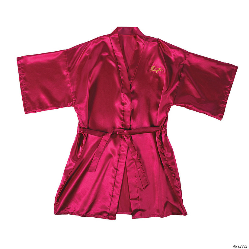 Personalized Hot Pink Satin Robe Oriental Trading