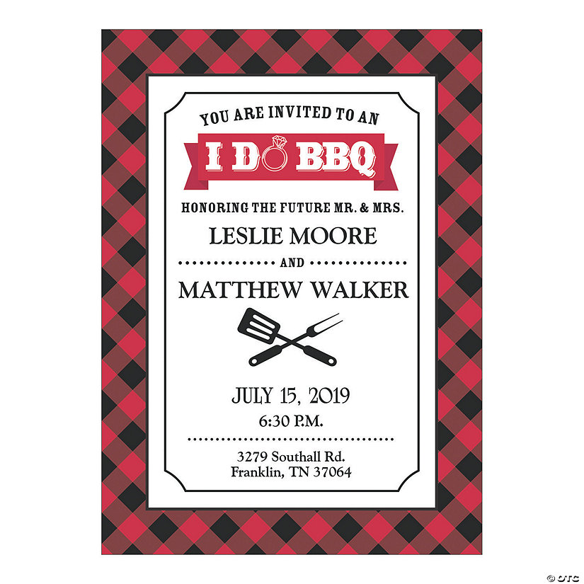 Personalized I Do BBQ Invitations - Discontinued