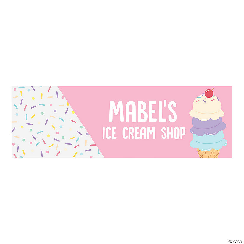 Personalized Ice Cream Banner - Medium Image Thumbnail