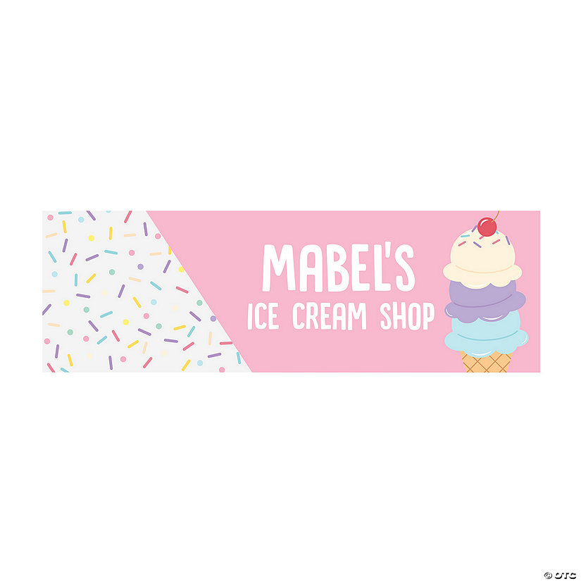 Personalized Ice Cream Banner - Small Image Thumbnail