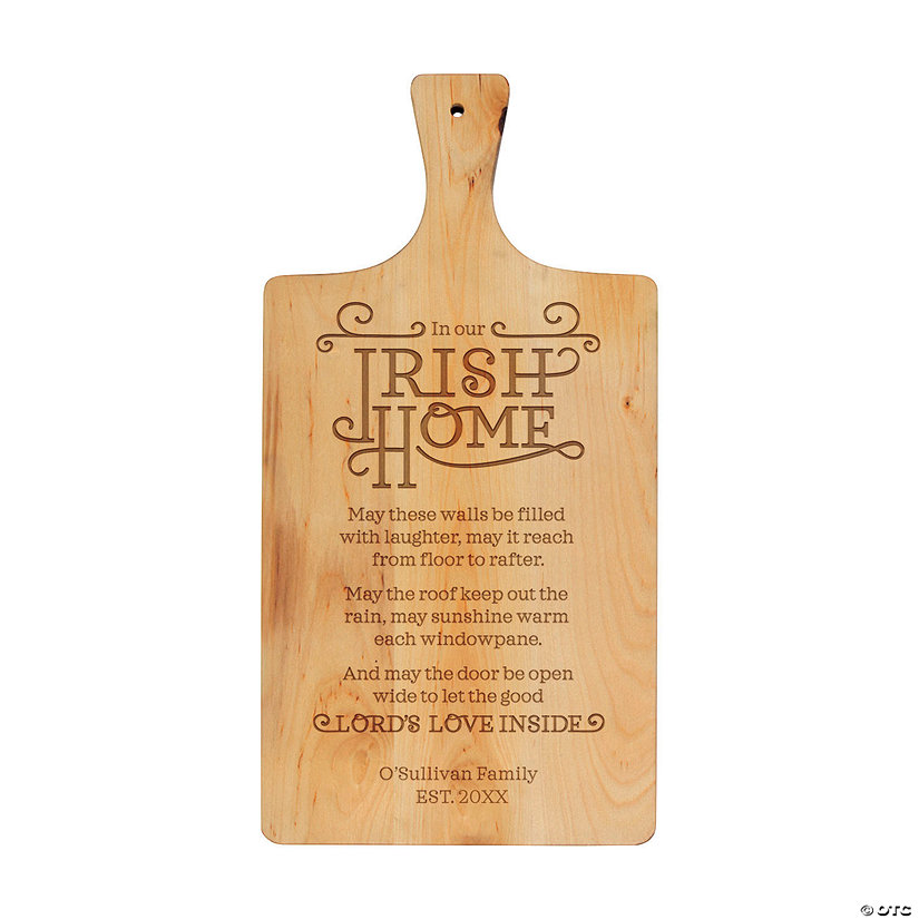 Personalized Irish Prayer Birch Cutting Board Image Thumbnail