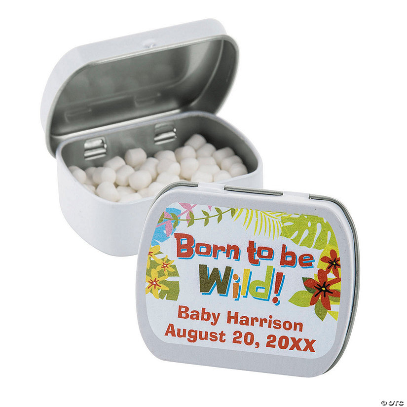 Personalized Jungle Baby Shower Mint Tins - 24 Pc. Image Thumbnail
