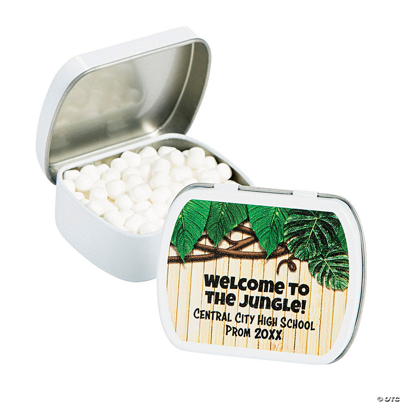 Personalized Jungle Mint Tins 24 Pc. Oriental Trading