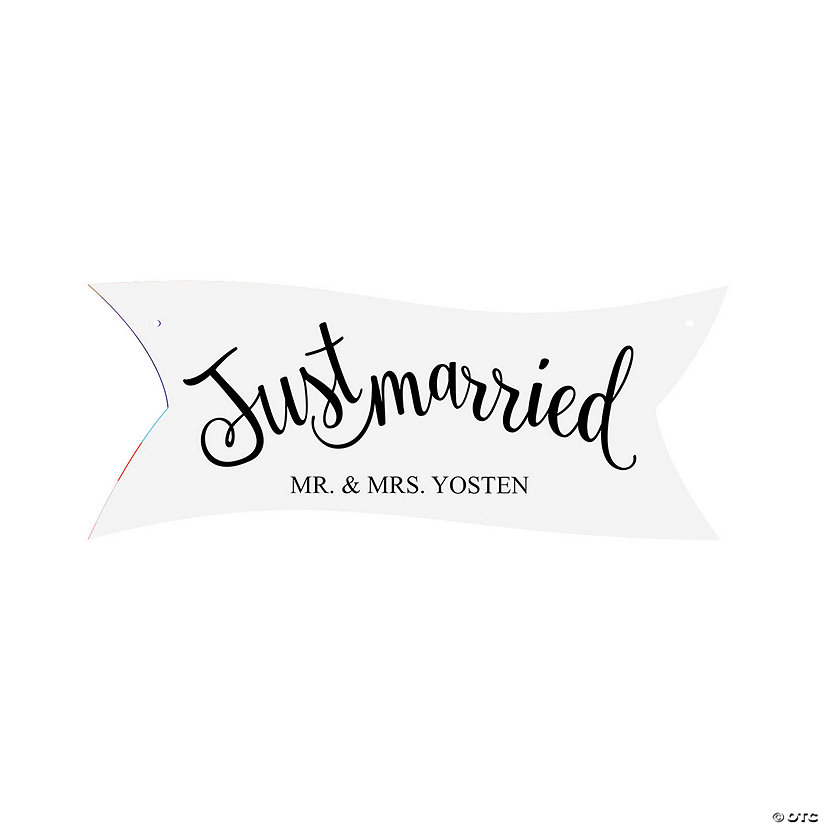 Personalized Just Married Shaped Sign Image Thumbnail