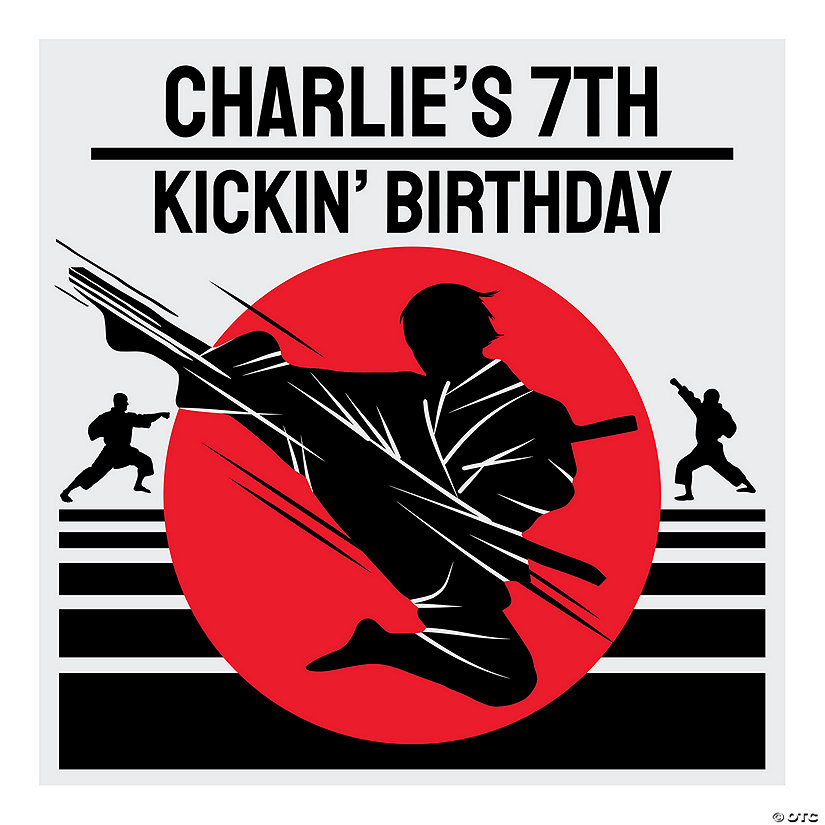 Personalized Karate Backdrop Image