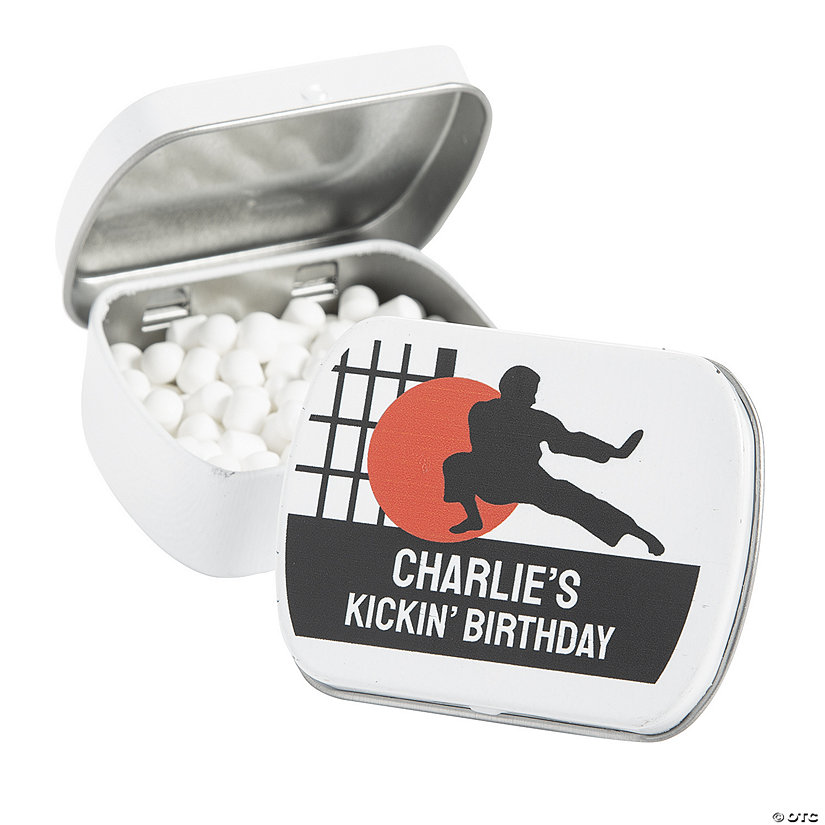 Personalized Karate Mint Tins - 24 Pc. Image