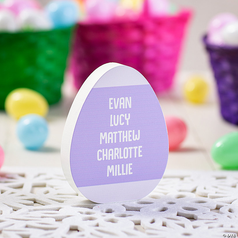 Personalized Kid Names Easter Egg Tabletop Decoration Image Thumbnail