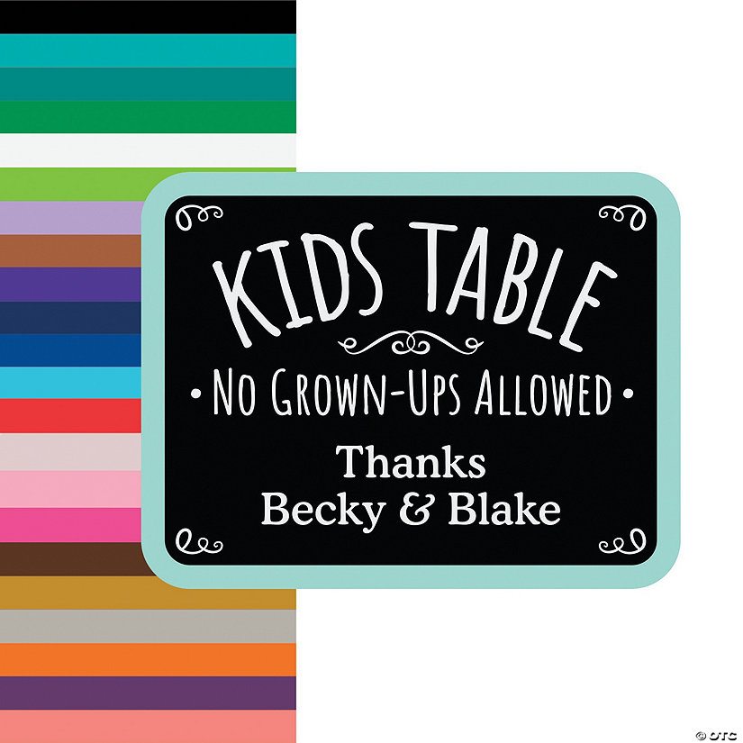 Personalized Kids Table Sign Image