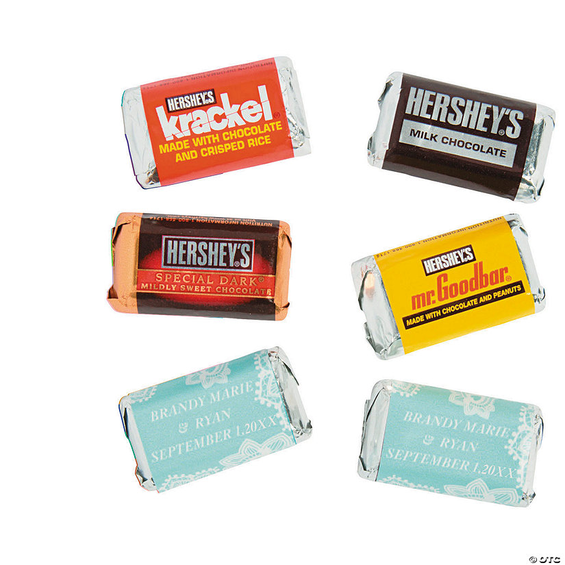 Personalized Lace Pattern Mini Candy Bar Sticker Labels - 30 Pc. Image