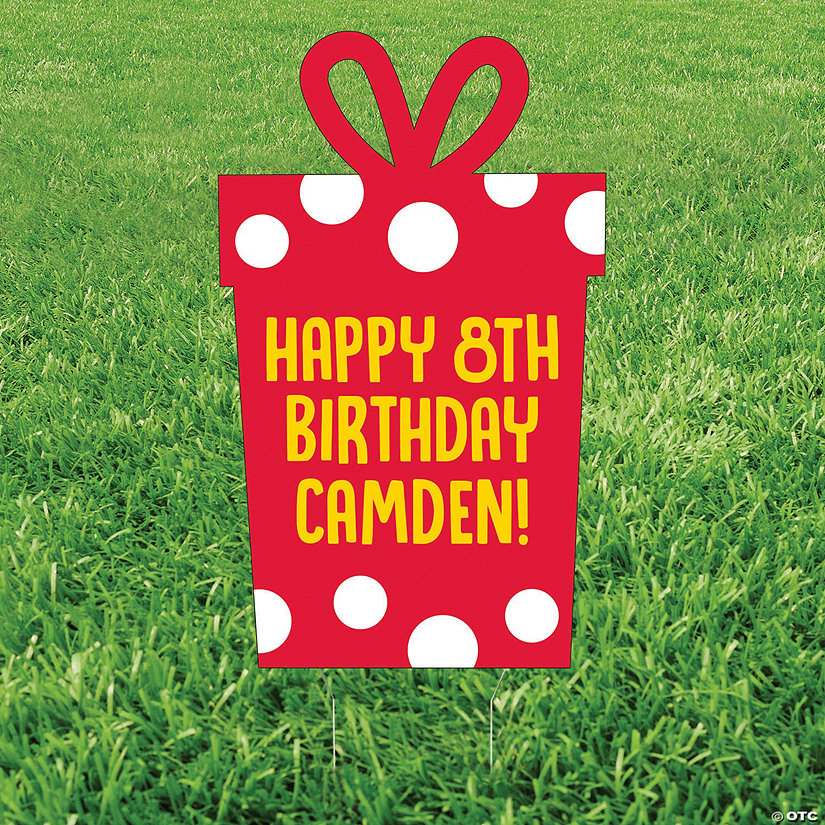 Personalized Large 27" x 45 1/2" Present Yard Sign Image
