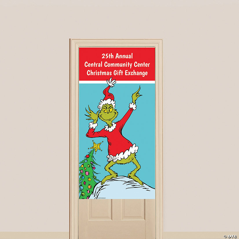 Personalized Large Dr. Seuss&#8482; The Grinch Door Banner Image Thumbnail