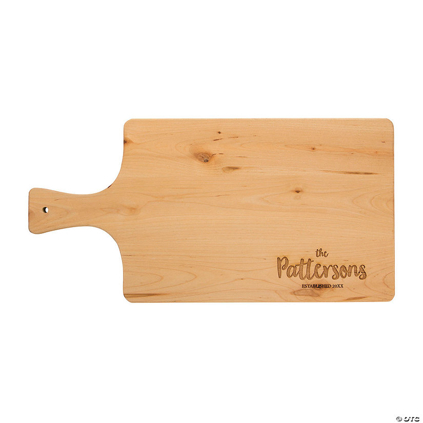Personalized Last Name Birch Cutting Board Image