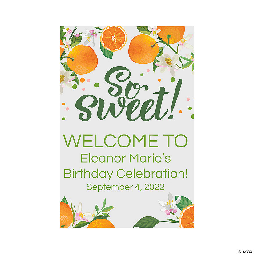 Personalized Little Clementine Welcome Sign Image