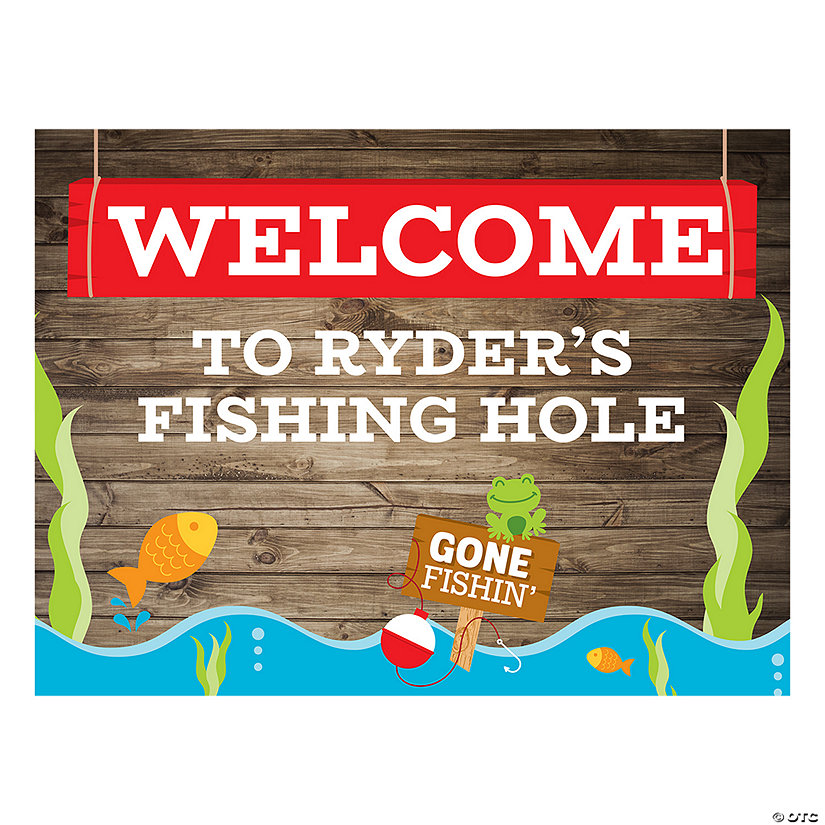 Personalized Little Fisherman Welcome Sign Image
