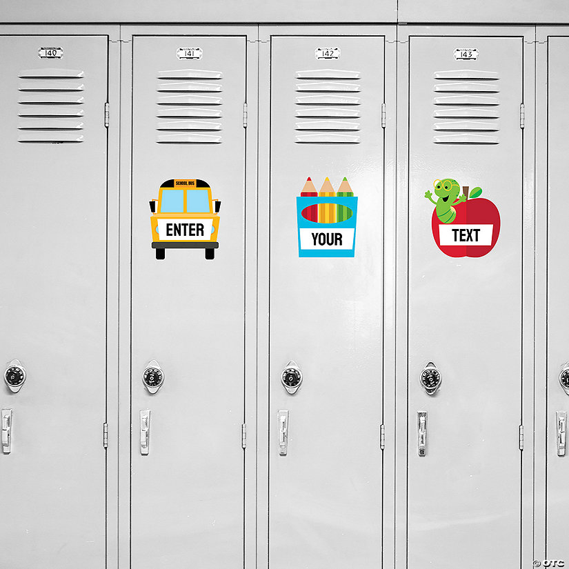 Personalized Locker Decal Clings &#8211; 6 Pc.  Image Thumbnail