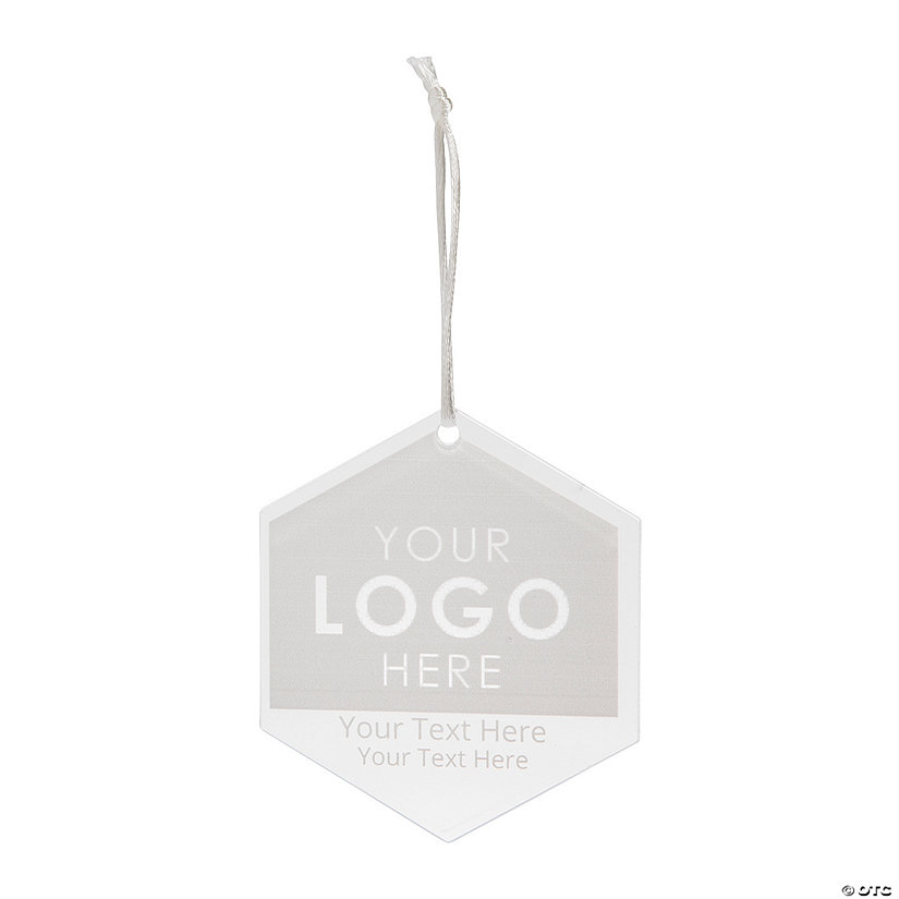 Personalized Logo Acrylic Hexagon Ornaments Image