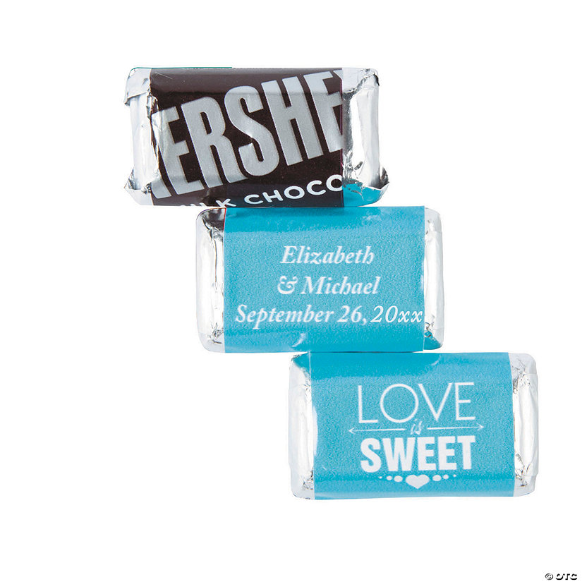 Personalized Love is Sweet Mini Candy Bar Sticker Labels - 30 Pc. Image Thumbnail