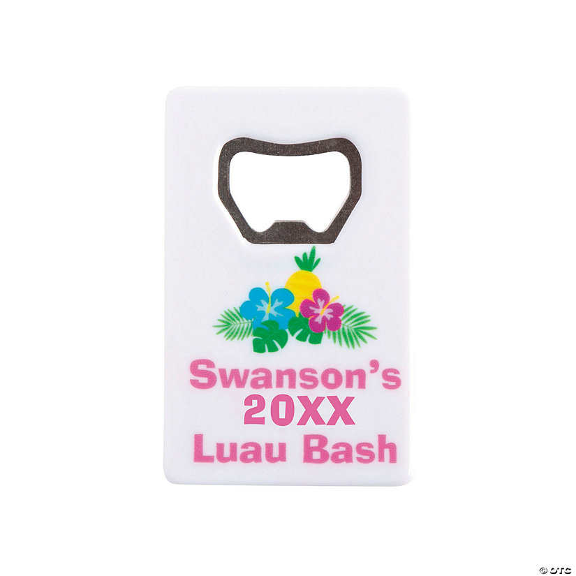 Personalized Luau Bottle Openers - 12 Pc. Image