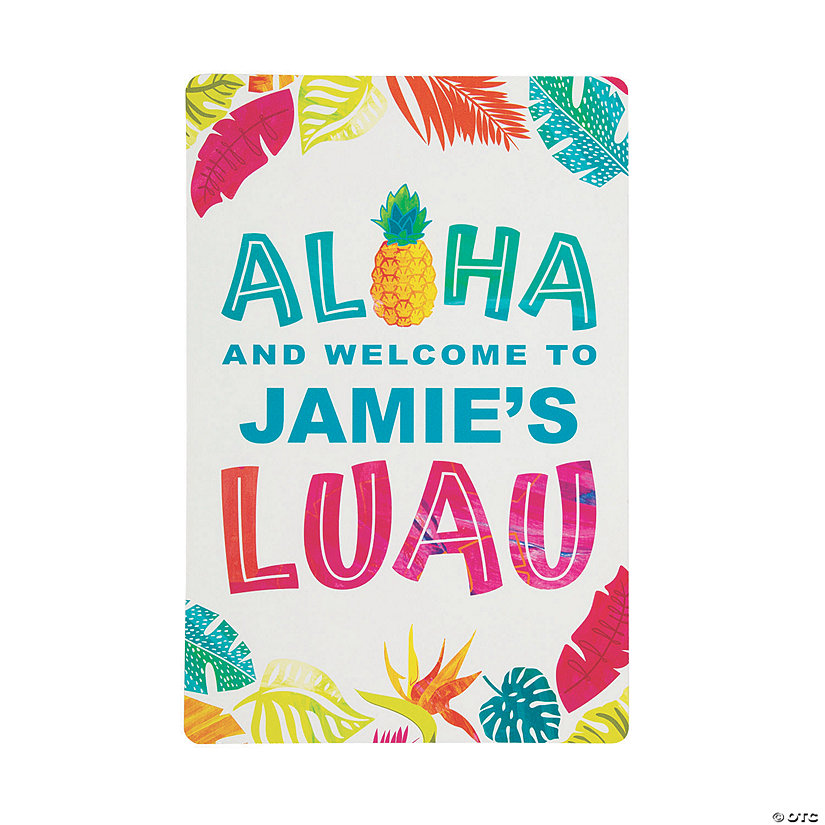 Personalized Luau Wooden Sign Image Thumbnail