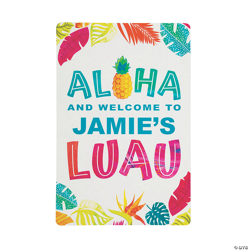 Personalized Luau Wooden Sign Image
