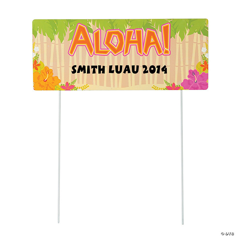 Personalized Luau Yard Sign - Discontinued