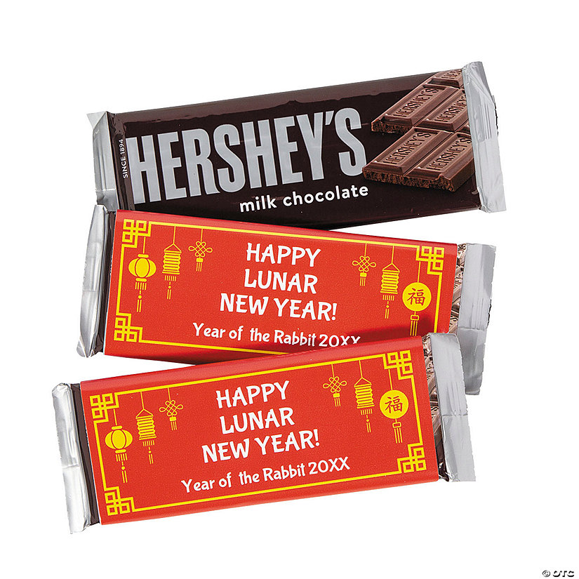 Personalized Lunar New Year Candy Bar Sticker Labels - 12 Pc. Image Thumbnail