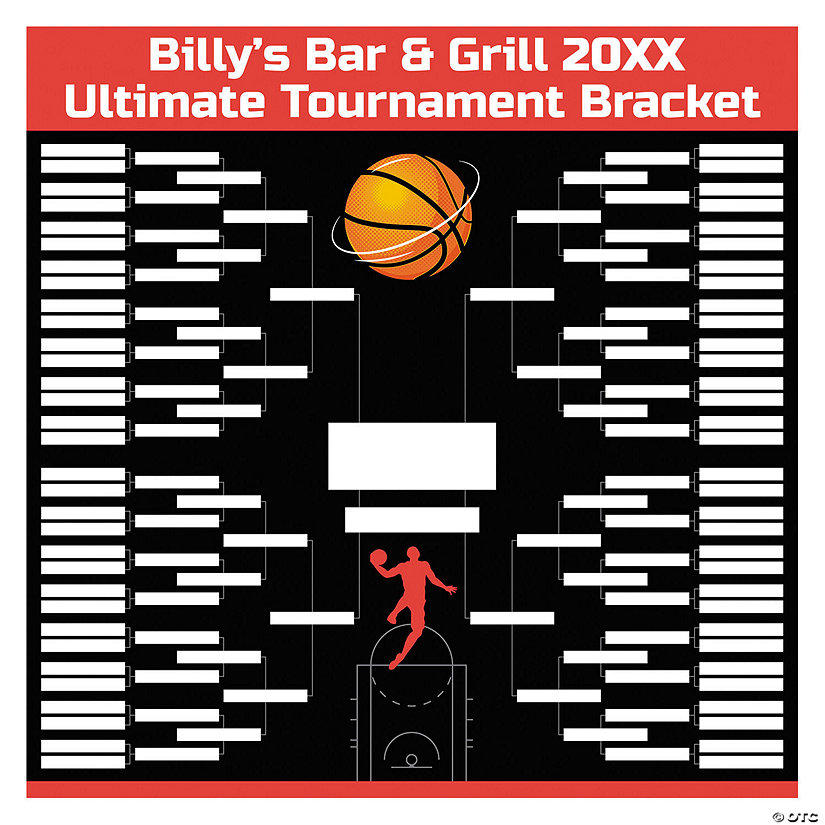 Personalized March Basketball Tournament Bracket Backdrop Oriental