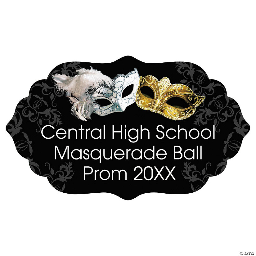 Personalized Masquerade Ball Cardboard Arch Sign Image Thumbnail