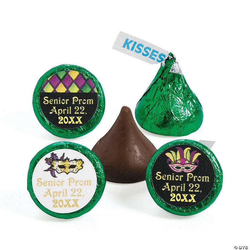 Personalized Masquerade Hershey&#8217;s&#174; Kisses&#174; Stickers - 60 Pc. Image Thumbnail