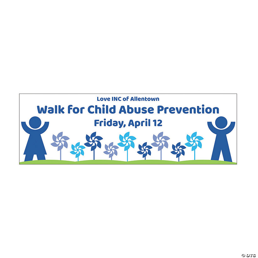 Personalized Medium Child Abuse Prevention Vinyl Banner Image Thumbnail