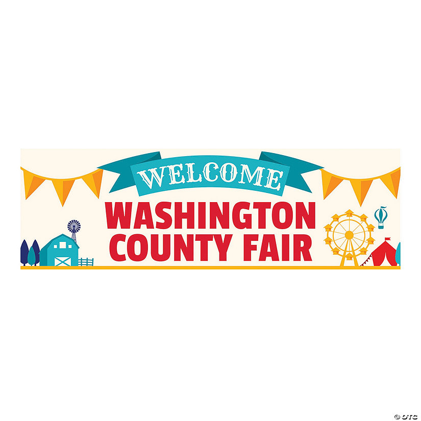 Personalized Medium County Fair Vinyl Banner | Oriental Trading