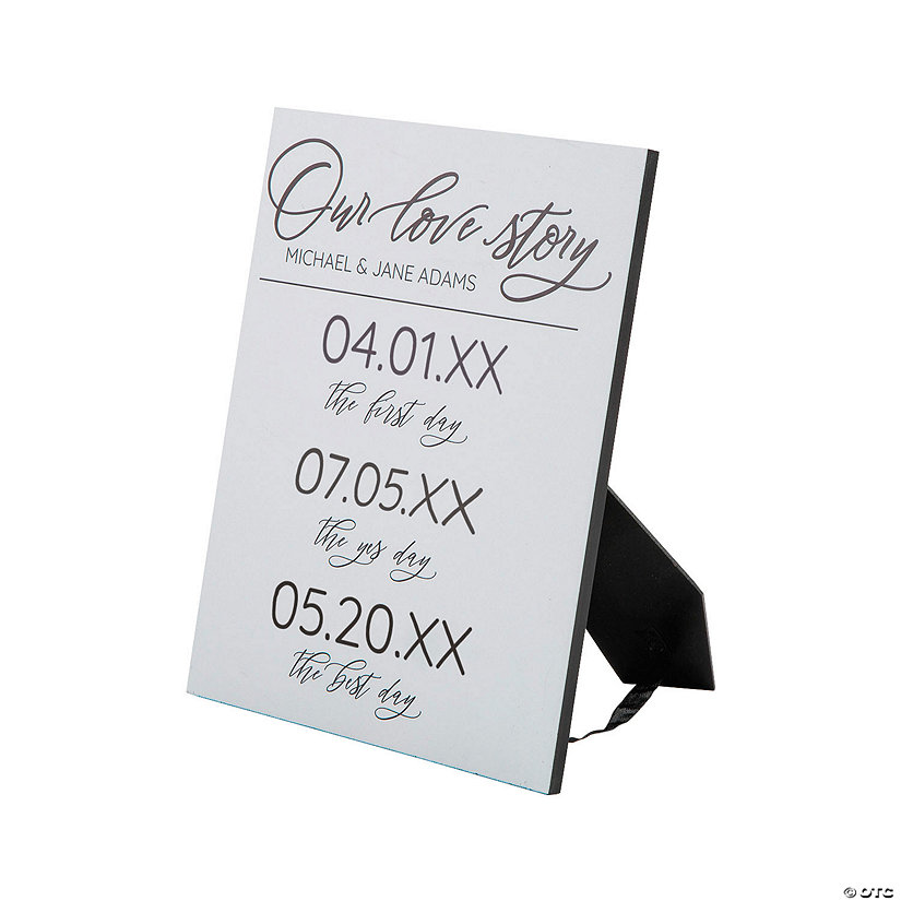 Personalized Medium Our Love Story Wedding Tabletop Sign Image Thumbnail