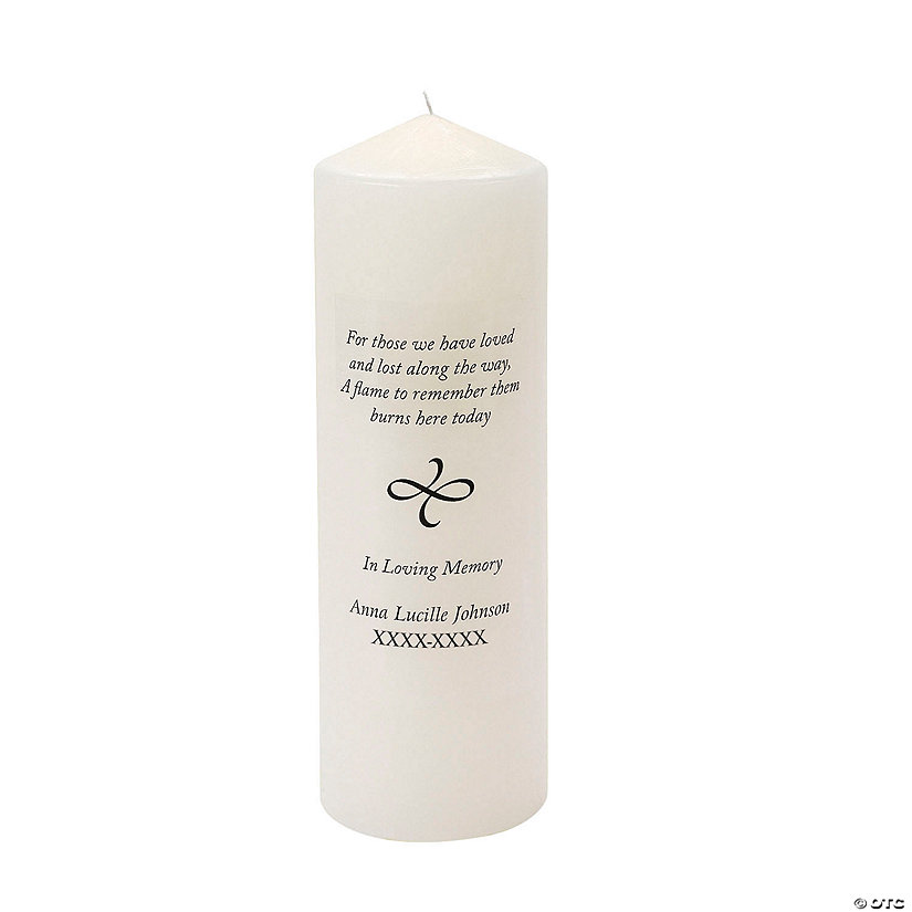 Personalized Memorial Verse Candle Oriental Trading