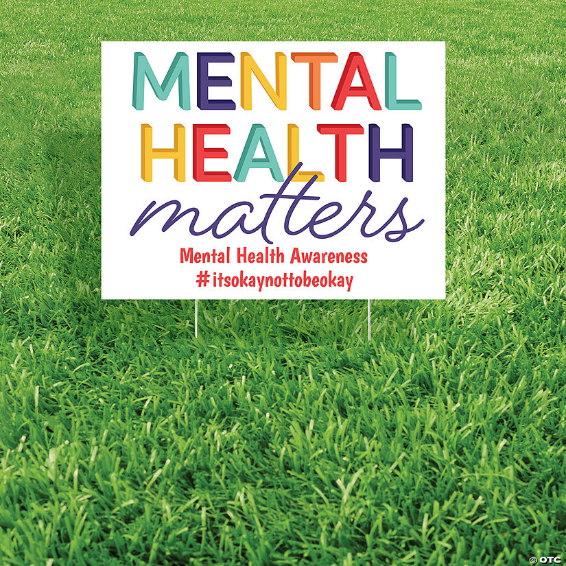 Personalized Mental Health Matters Yard Sign Oriental Trading