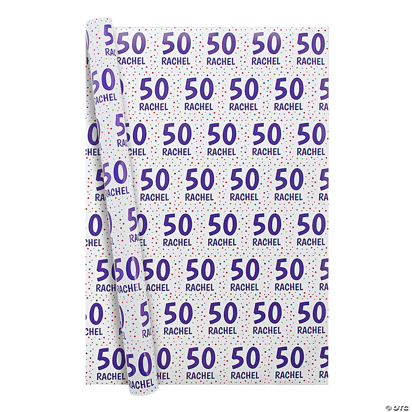 Personalized Milestone Birthday Wrapping Paper Image Thumbnail